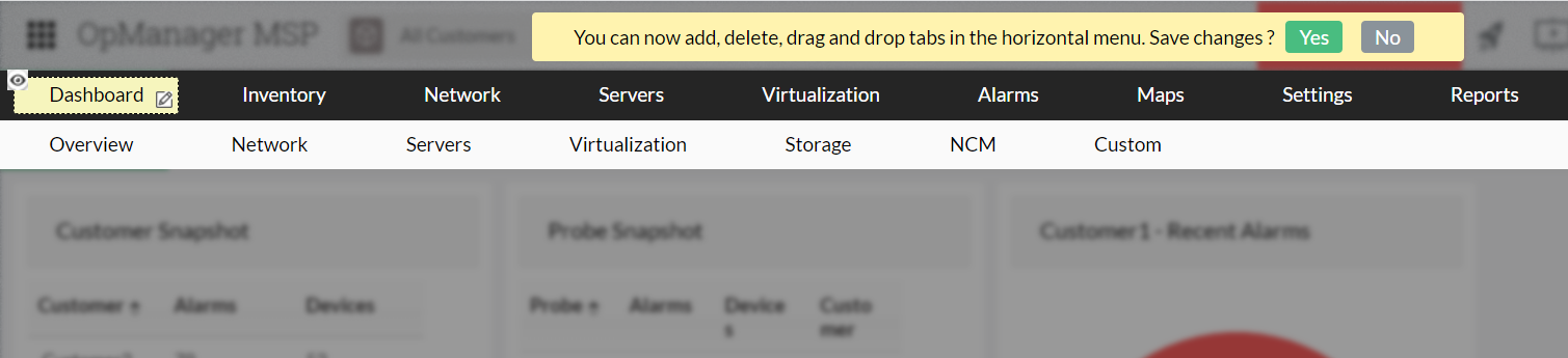 Add a menu / submenu tabs (with URL  / Embed URL in it)