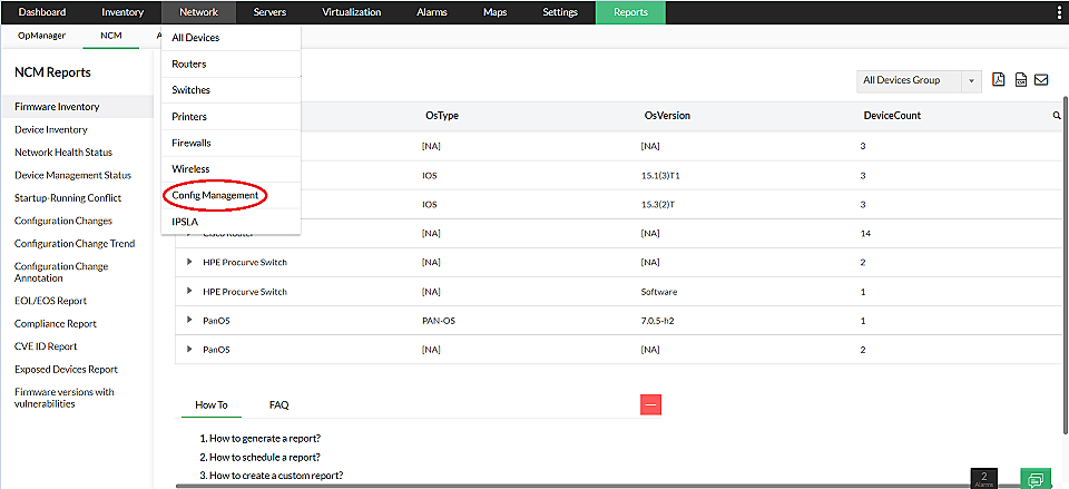 OpManager MSP's NCM add-on | ManageEngine OpManager MSP