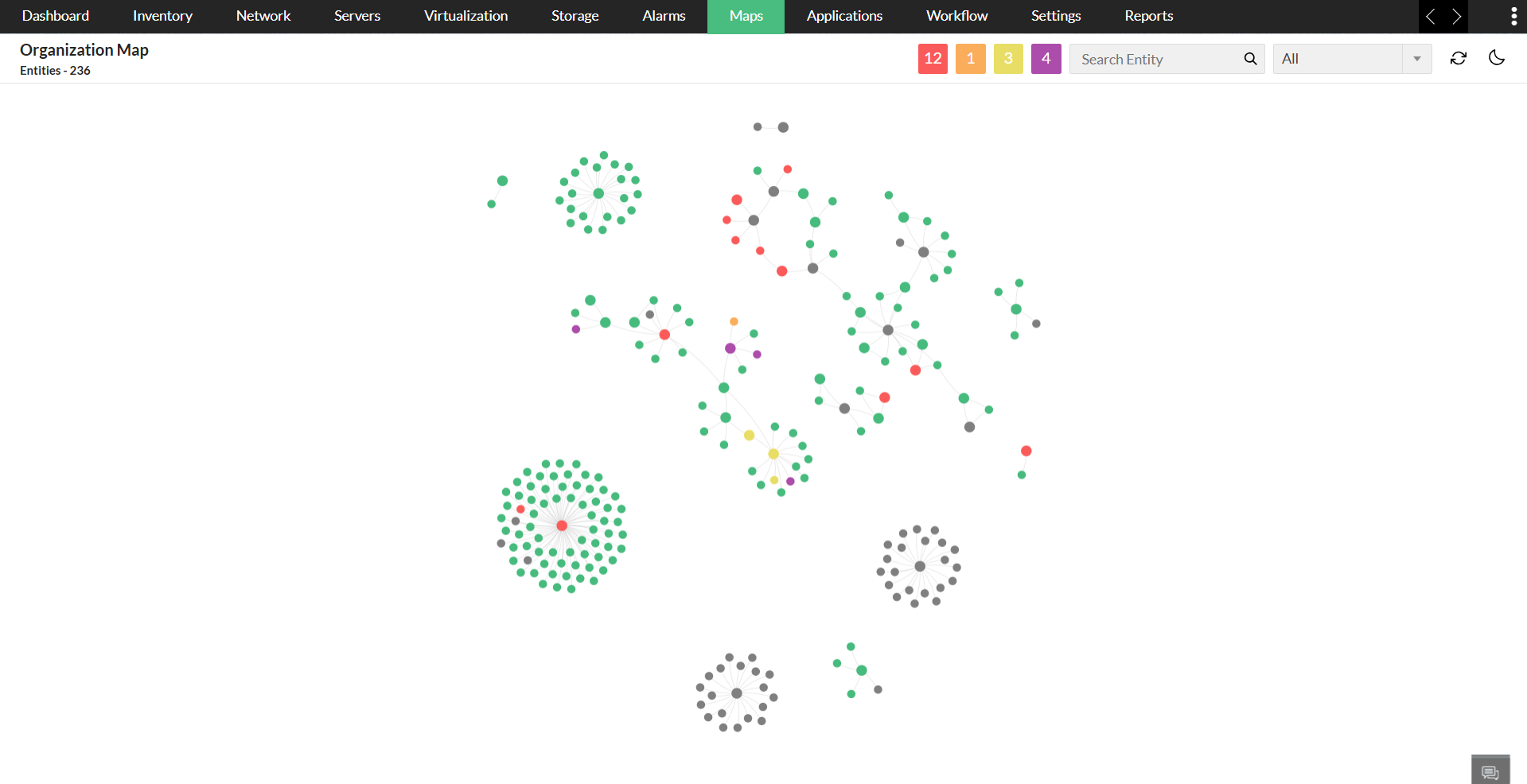 Map topology, organization map - Manageengine OpManager