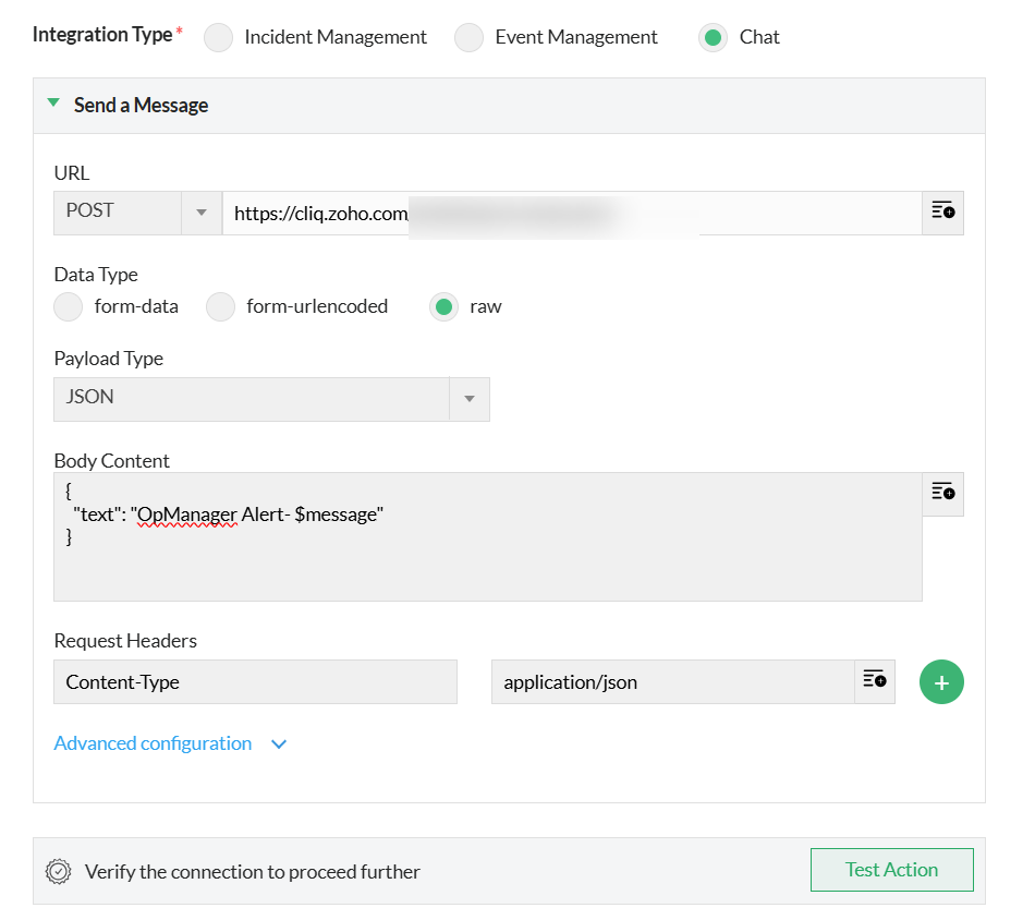 Opmanager-Cliq integration