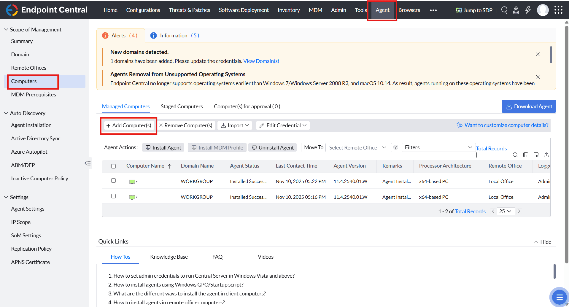 Endpoint enrollment