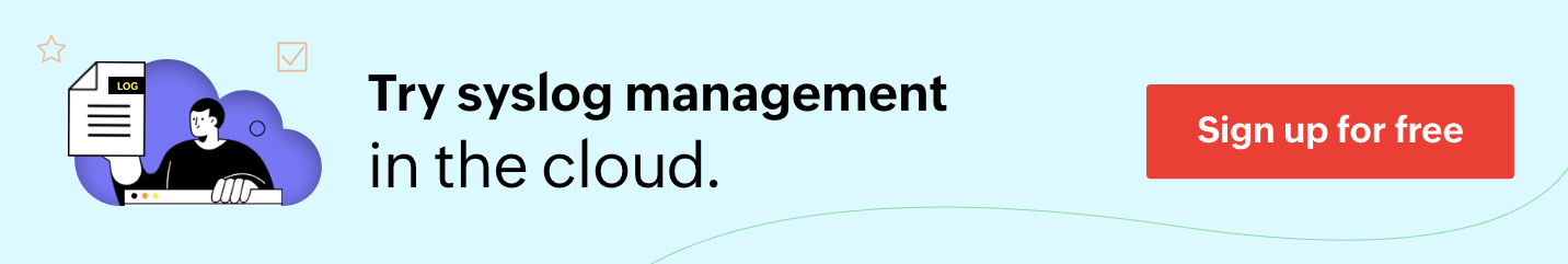 Try syslog management in the cloud