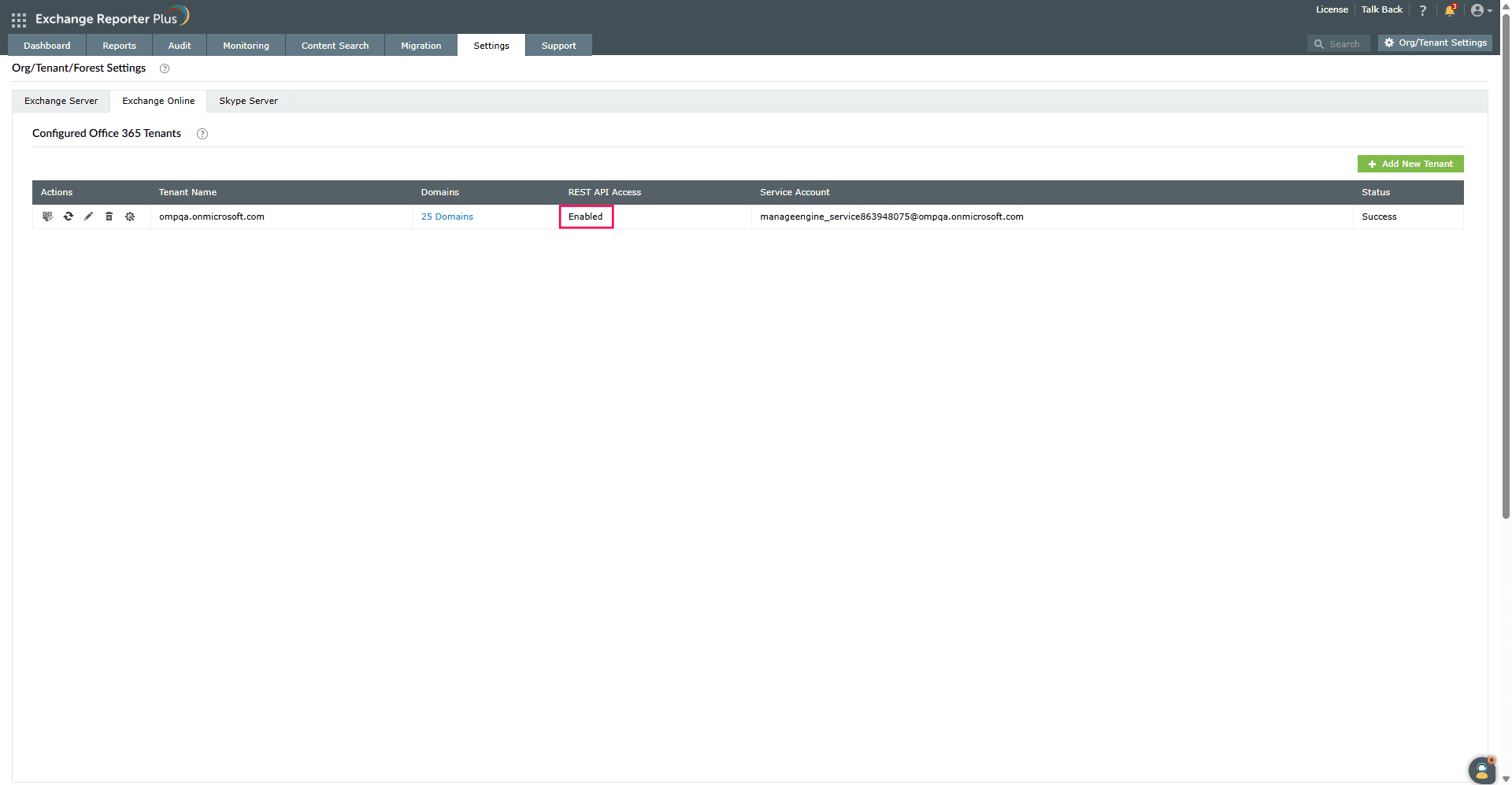 Updated Entra app permissions in Exchange Reporter Plus.