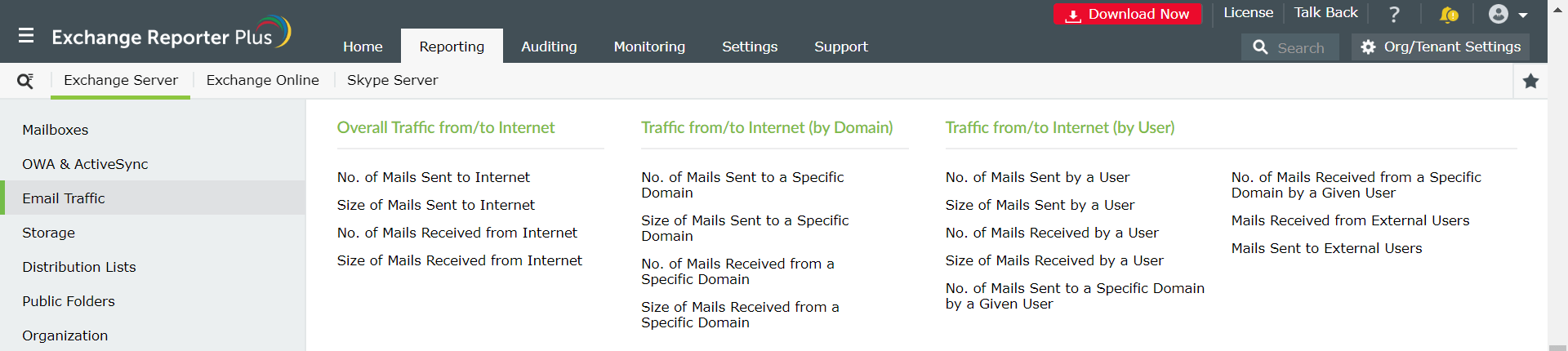 exchange-overall-internet-traffic-reports