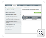 Attachments by File Extension Keyword Report