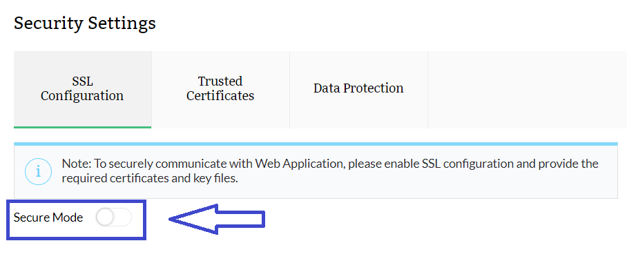 Security settings in Firewall Analyzer: Secure mode