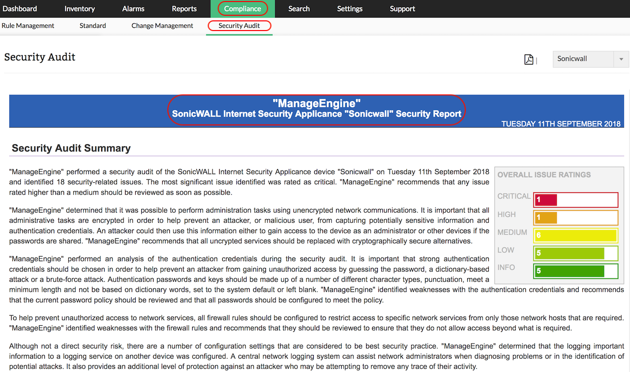 Firewall Security Checklist & Report - ManageEngine Firewall Analyzer