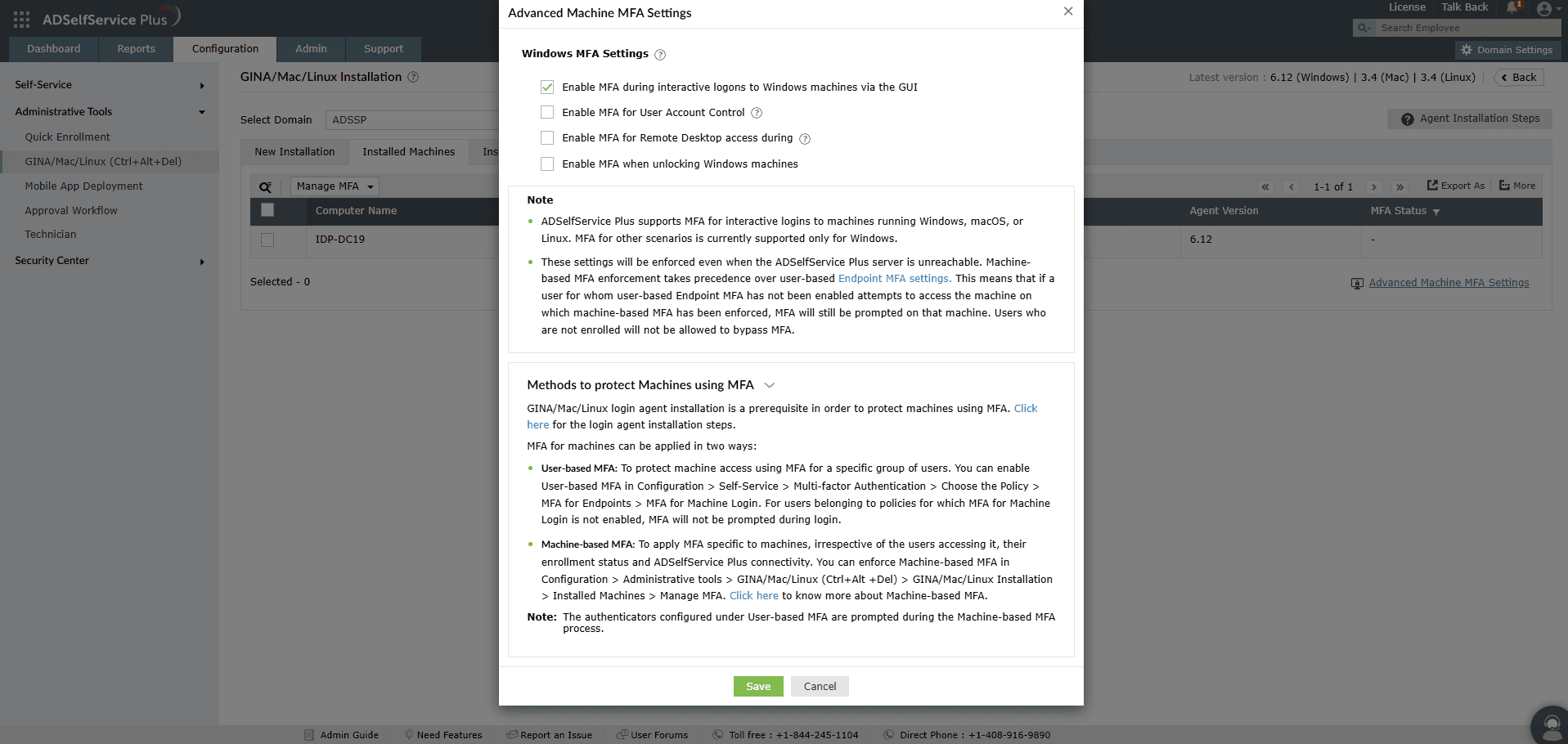 Enabling device-based local user MFA