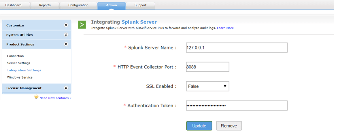 Integrating SIEM using Splunk Server
