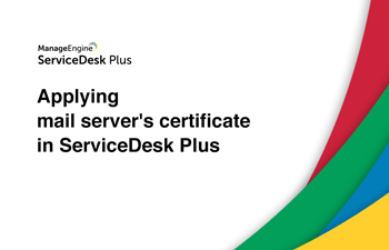 Apply mail server certificate