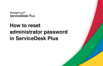 Reset help desk administrator password