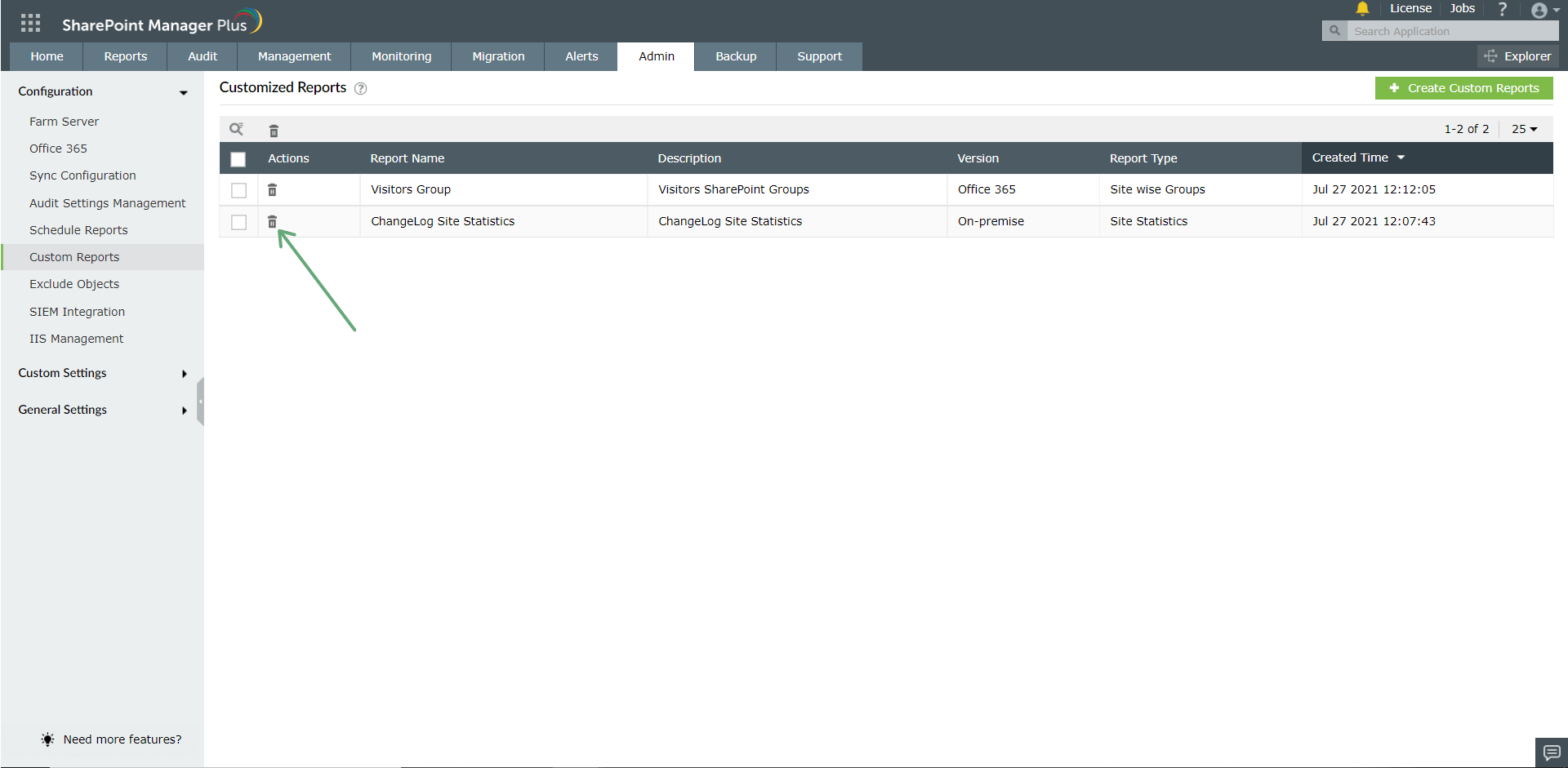 Creating Custom Reports