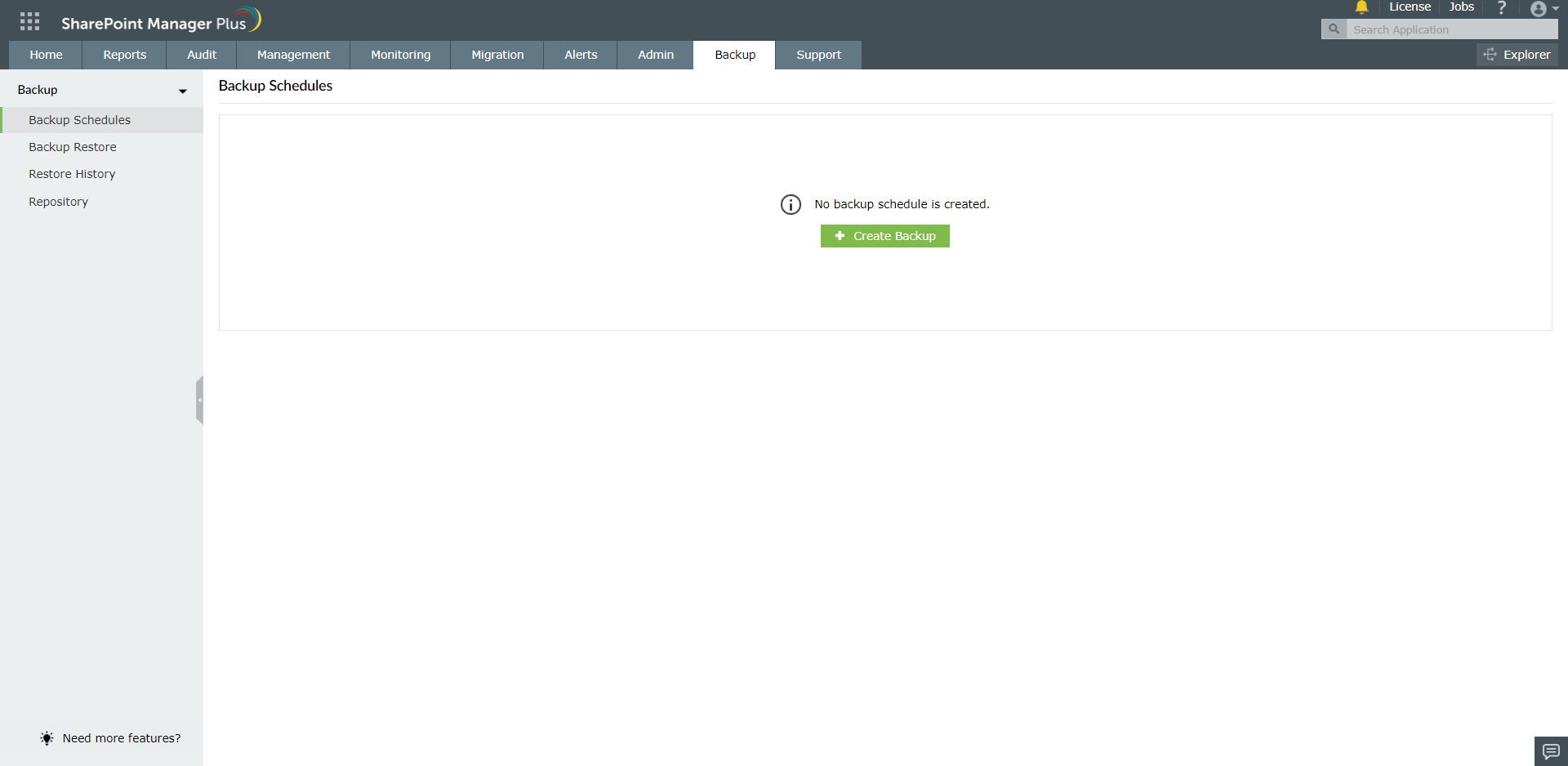 SharePoint Backup Schedule