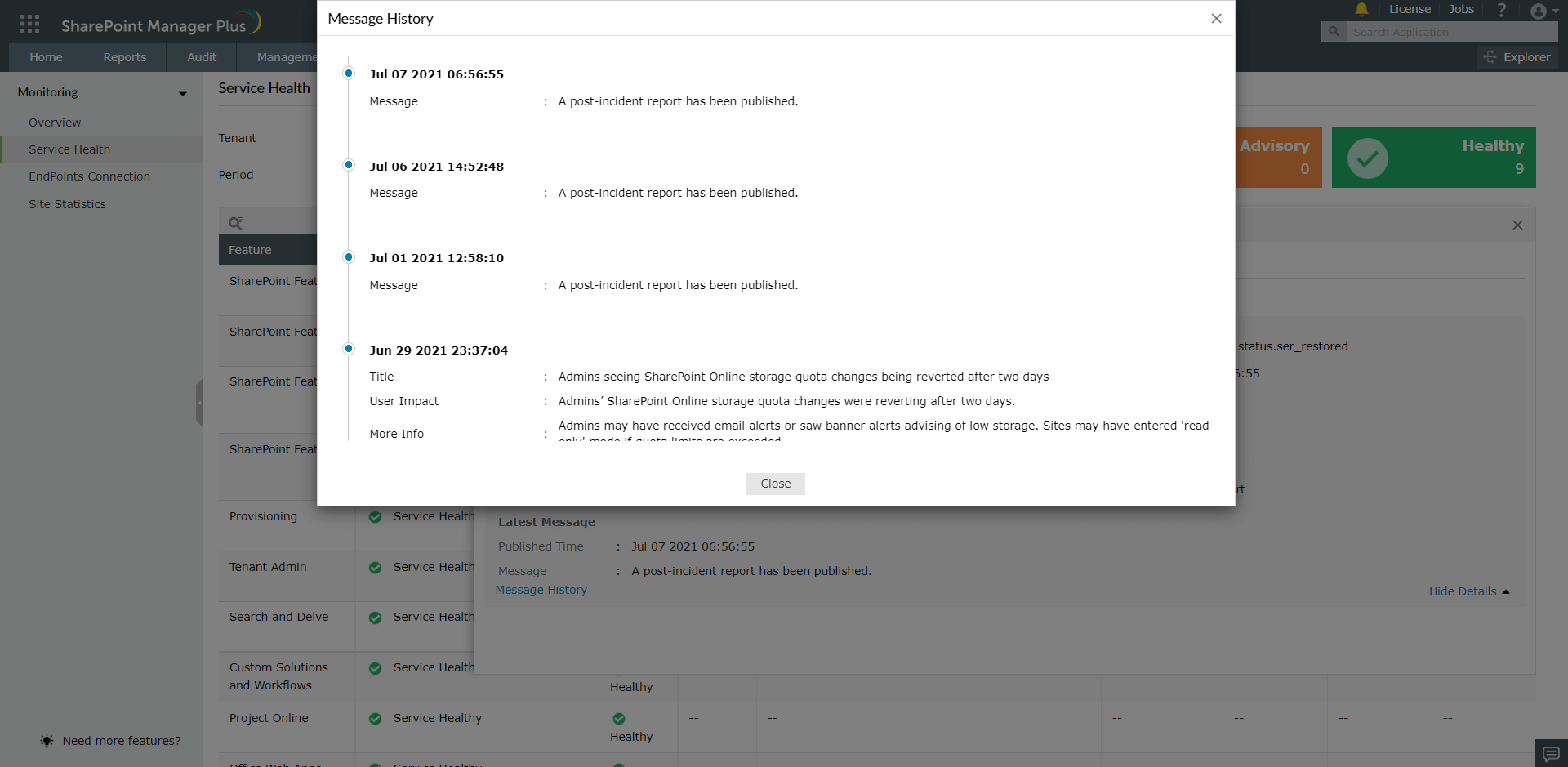 SharePoint Online Monitoring