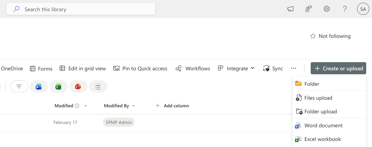 Uploading files to SharePoint Online