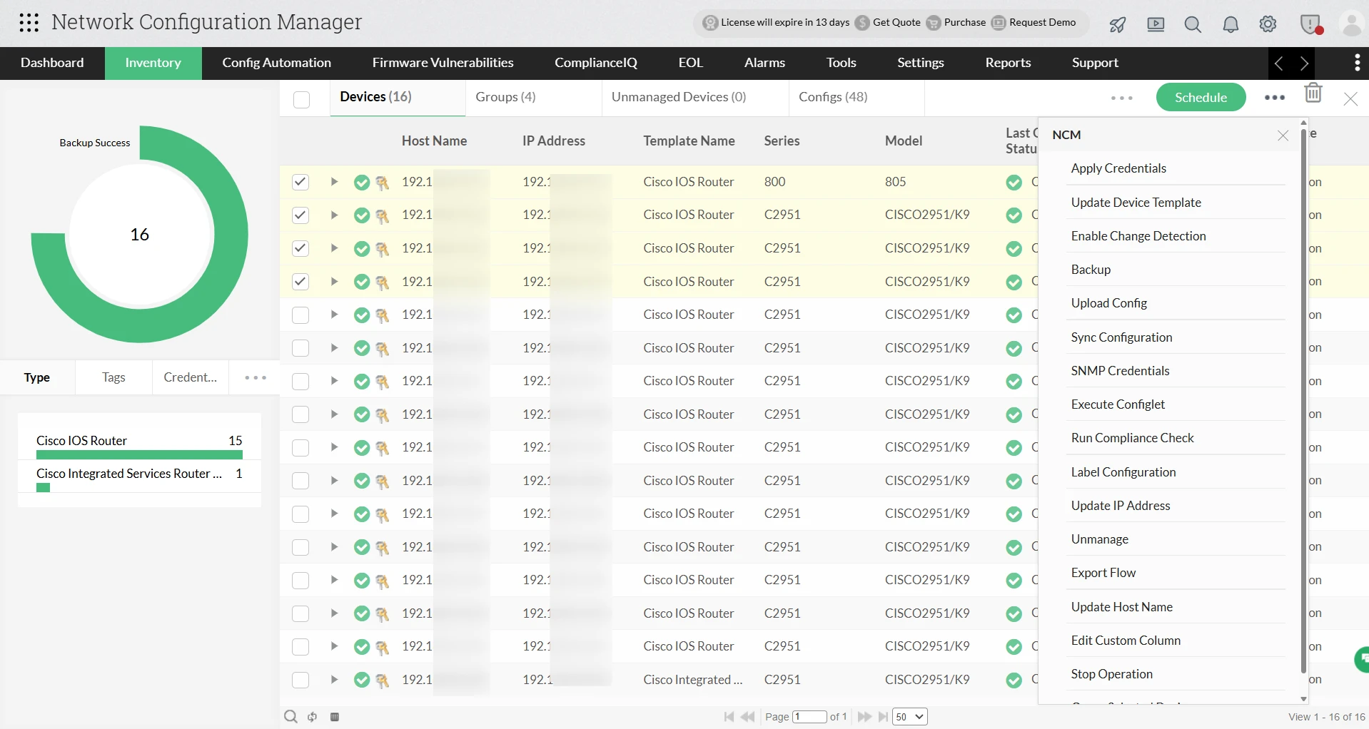 Network Device Manager - ManageEngine Network Configuration Manager