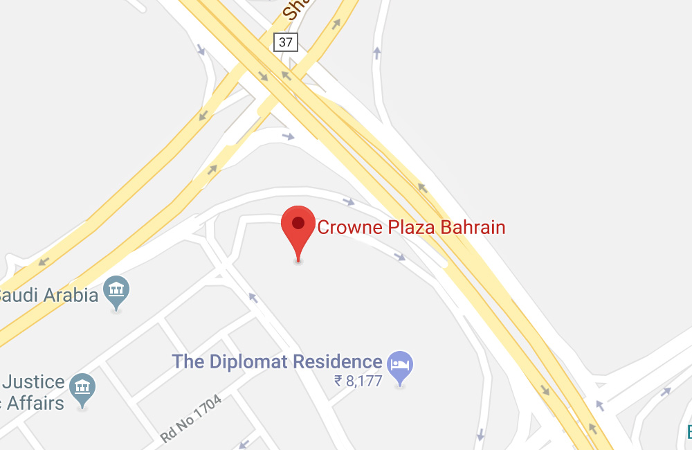Hotel Crowne Plaza, P.O.Box No. 5831, Diplomatic Area Manama, Kingdom of Bahrain