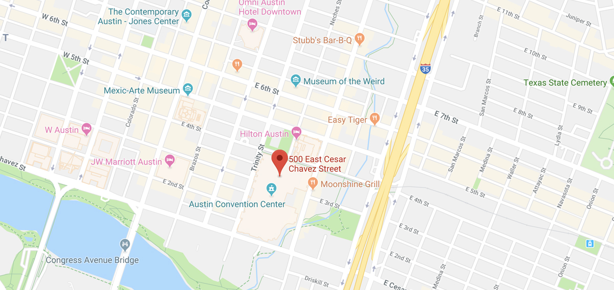 500 E Cesar Chavez St. Austin, Texas 78701, USA