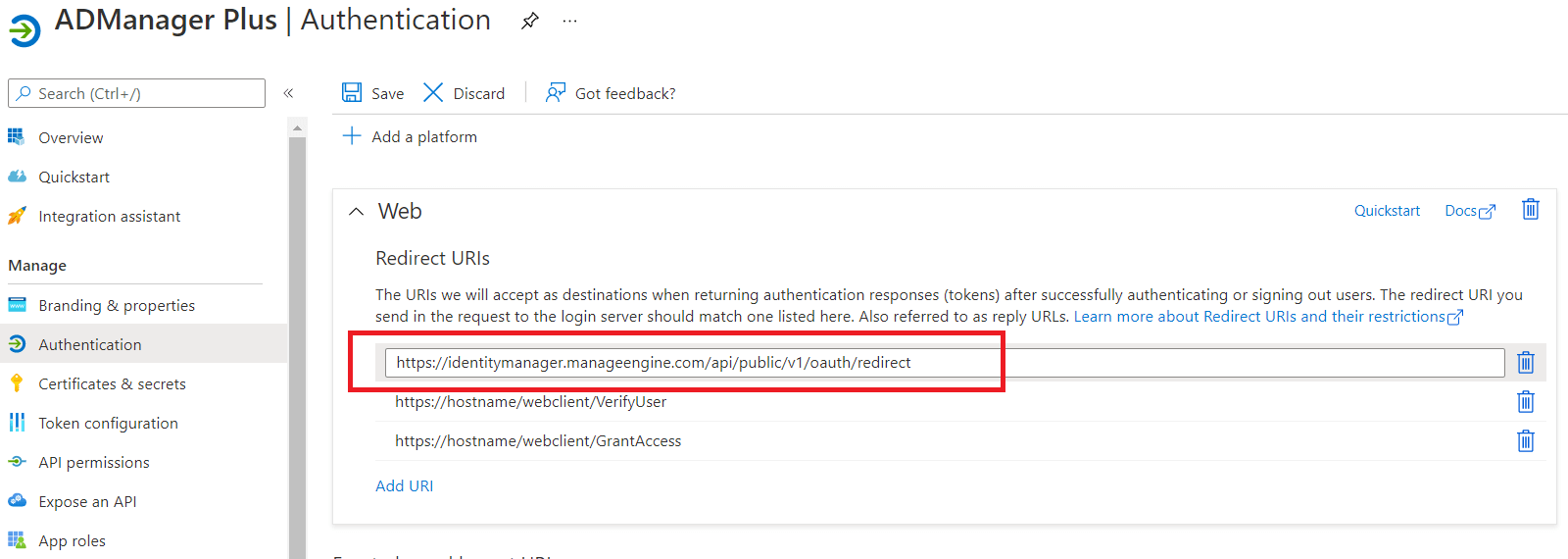 Configuration de l'API REST