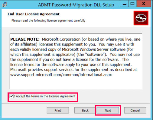 Installation et configuration d'ADMT