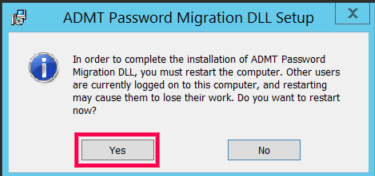 Installation et configuration d'ADMT