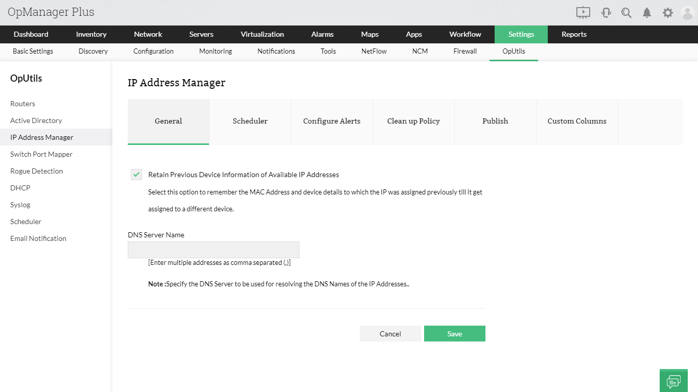Gestion des adresses IP