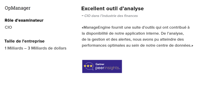 OpManager - Excellent outil d’analyse