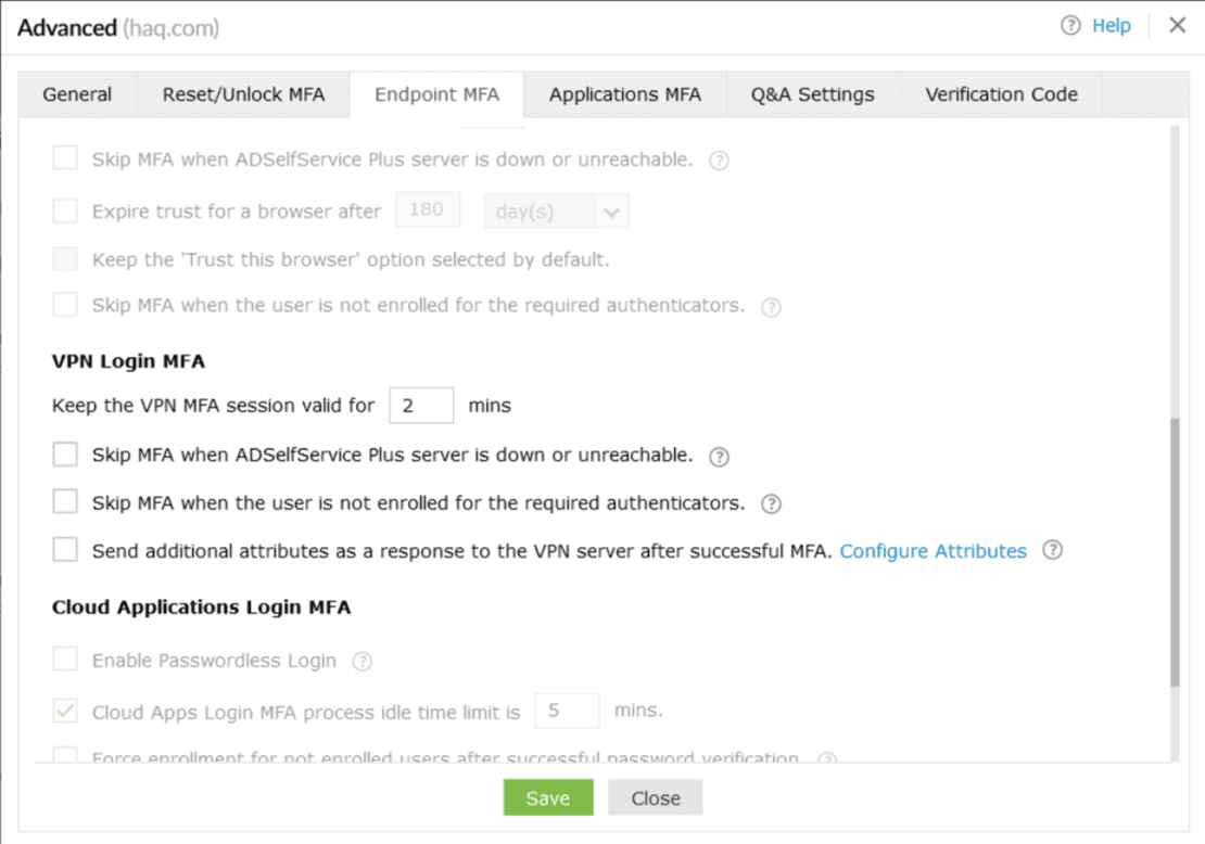 À propos des codes de secours