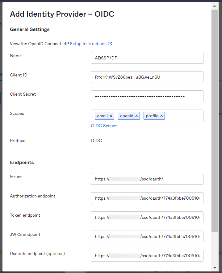 Ajout d’ADSelfService Plus comme IdP OIDC dans Okta pour le SSO