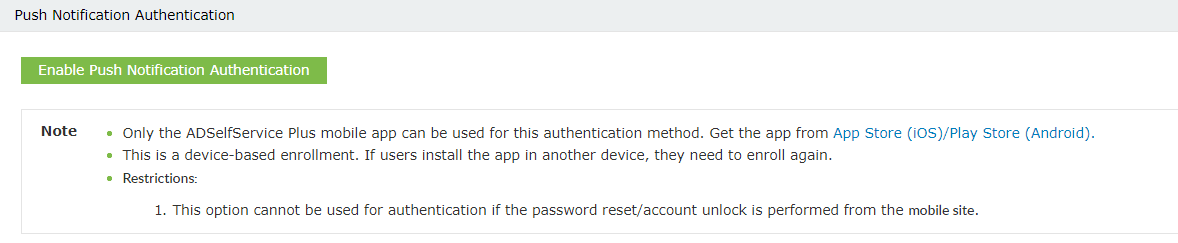 Configurer les notifications push dans ADSelfService Plus