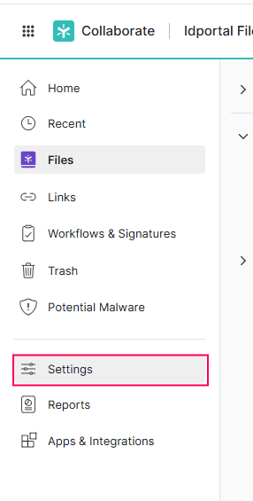 Vue d'ensemble du panneau Egnyte lors de la configuration du SSO SAML via ADSelfService Plus