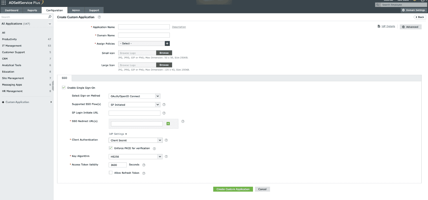 Application de PKCE pour vérification en mode Client Secret/Private Key JWT.