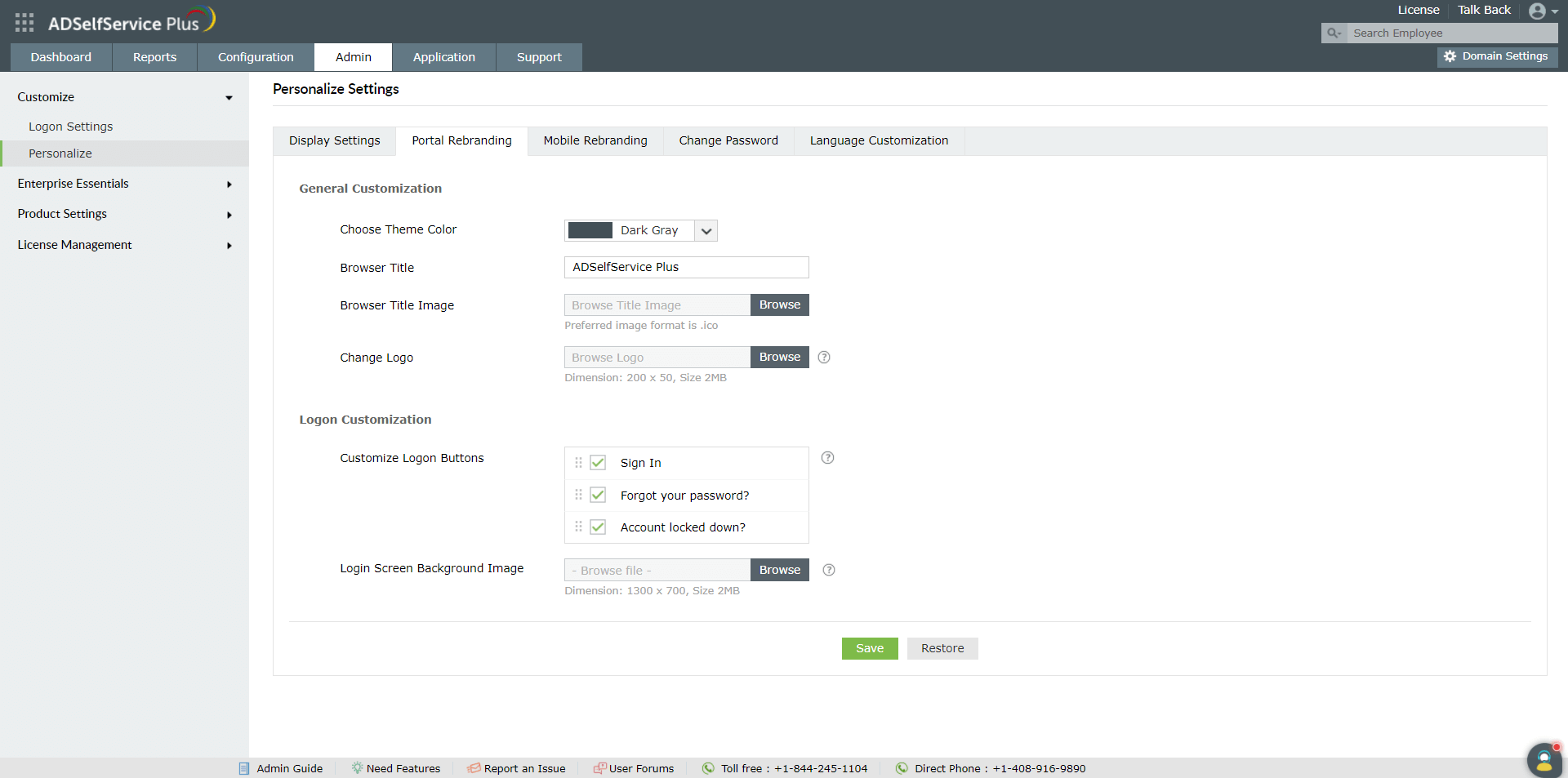 Rebranding du portail