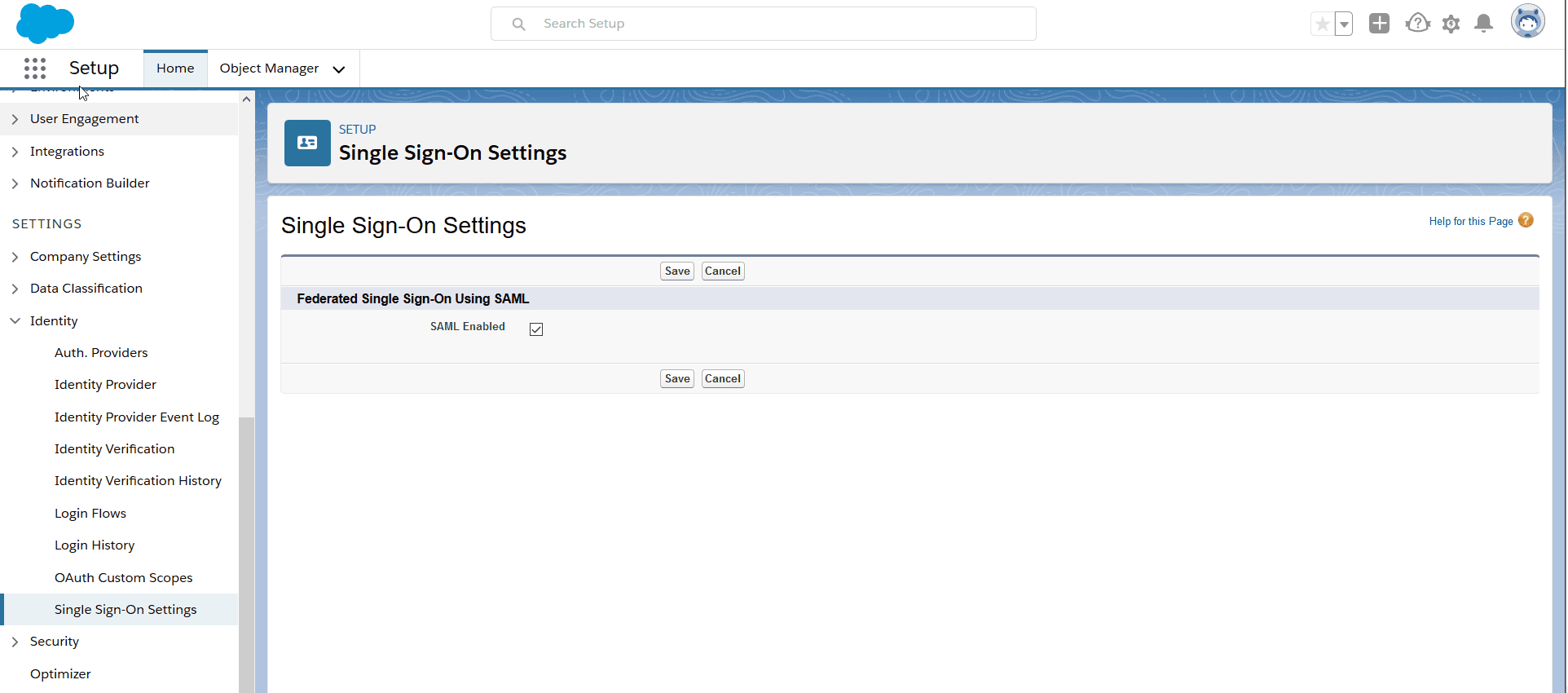 Salesforce SAML SSO via fichier de métadonnées dans ADSelfService Plus