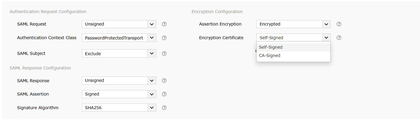 Certificat de chiffrement de l'authentificateur SAML dans ADSelfService Plus