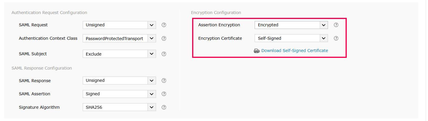 Configuration du chiffrement de l'authentificateur SAML dans ADSelfService Plus