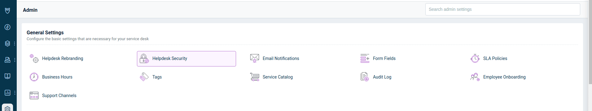 Détails SP pour Freshservice dans ADSelfService Plus