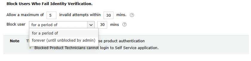 Paramètres généraux du technicien dans ADSelfService Plus