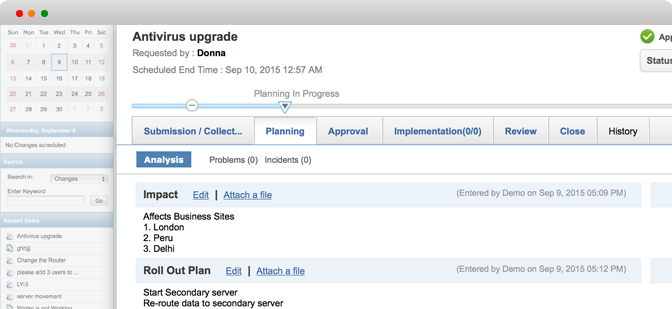 Gestion modification