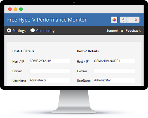 Hyper-V Monitor Setting View