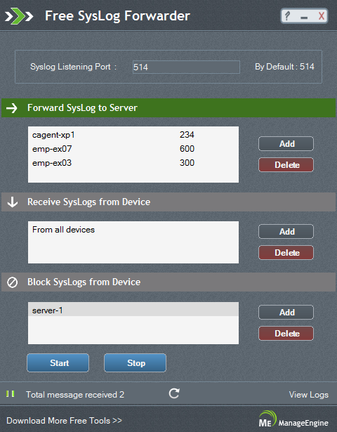 Free Syslog Forwarder Tool 1.0.0.0 full