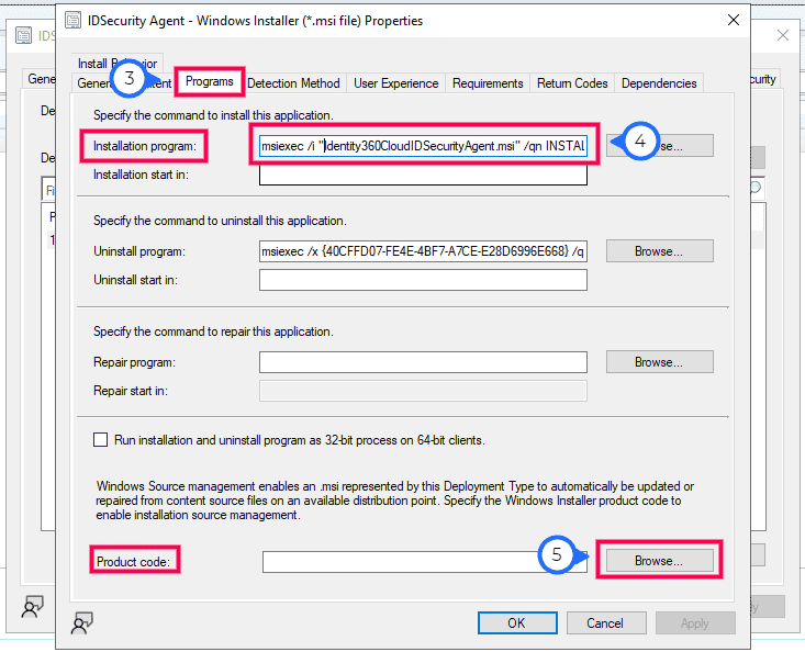 IDSecurity Agent installation via MCM