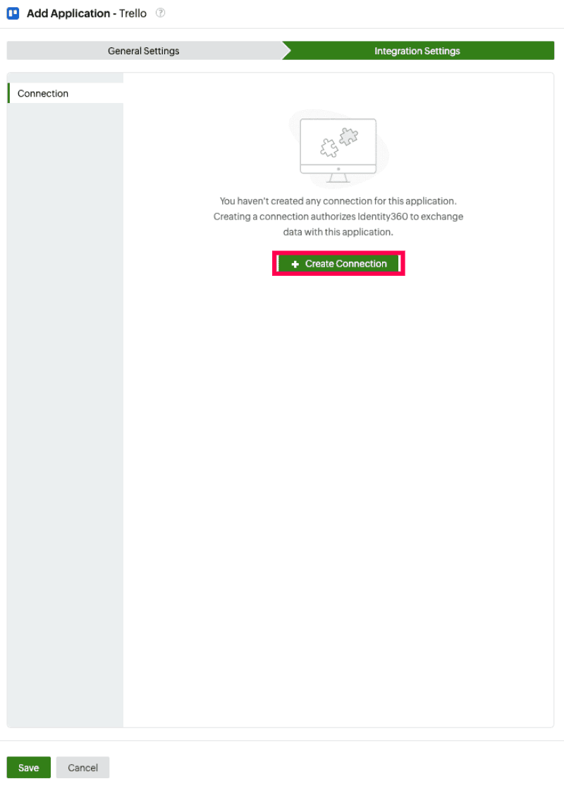 Creating a new connection for Trello.