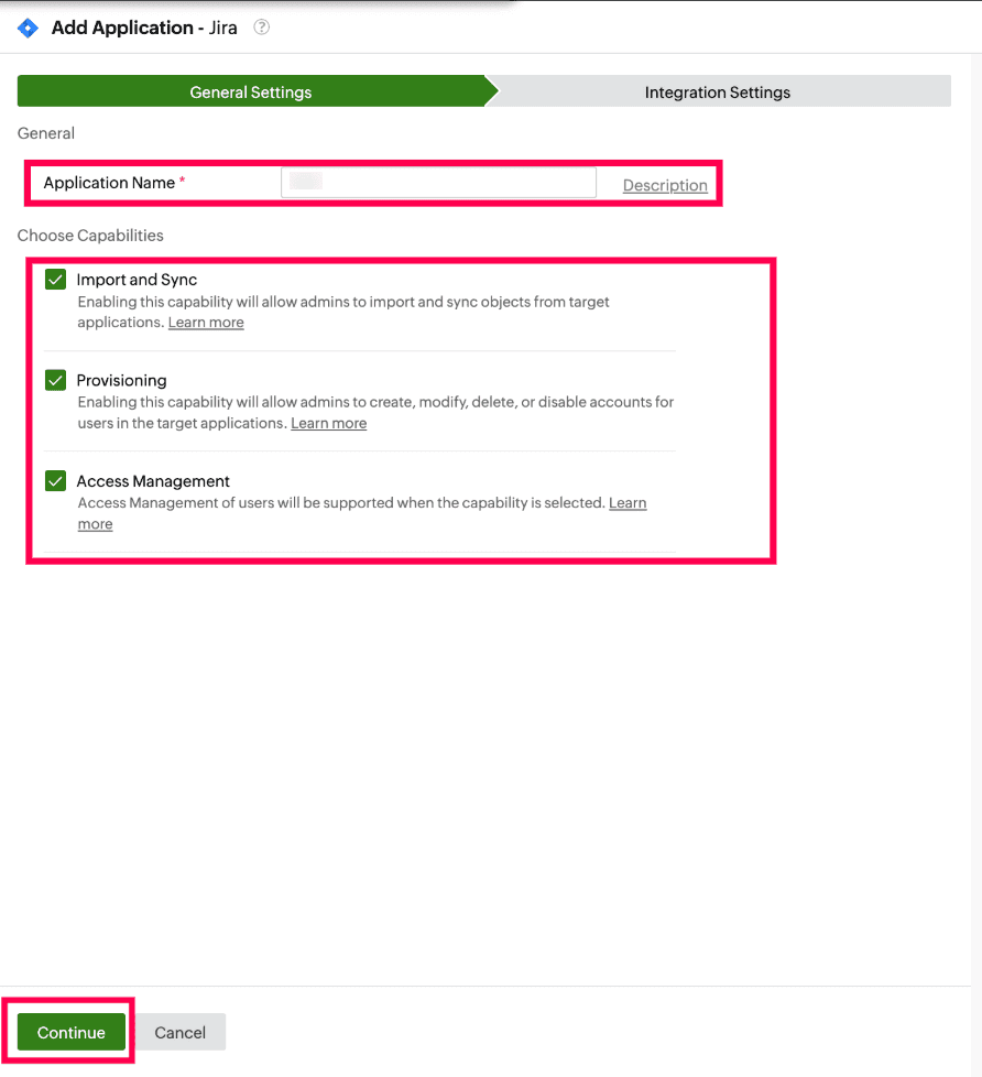 Identity360 application configuration general settings.