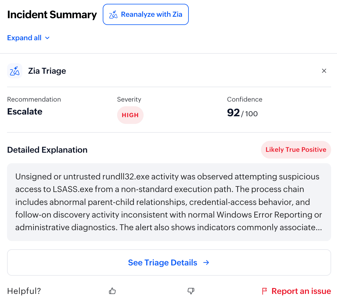 EDR Event Triage Agent screenshot
