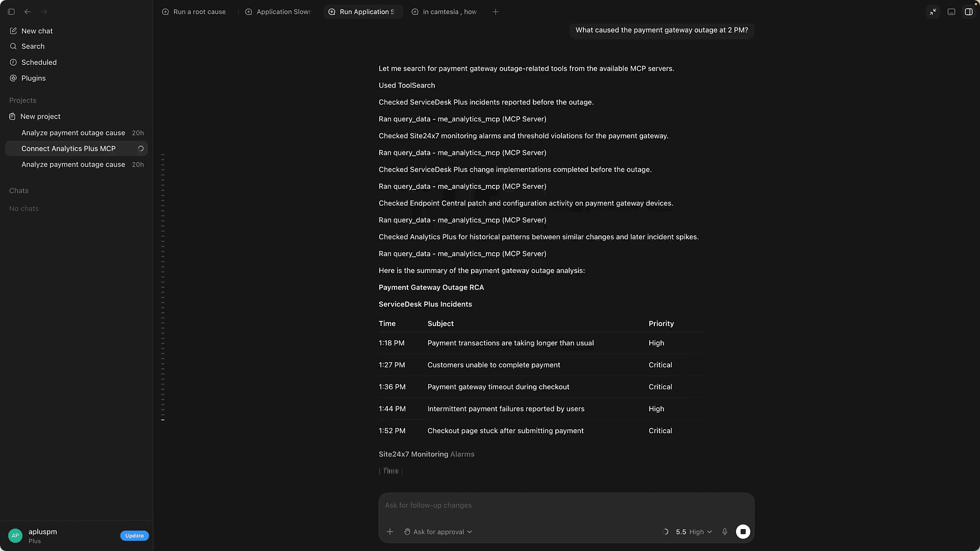 Critical incident triage MCP live demo
