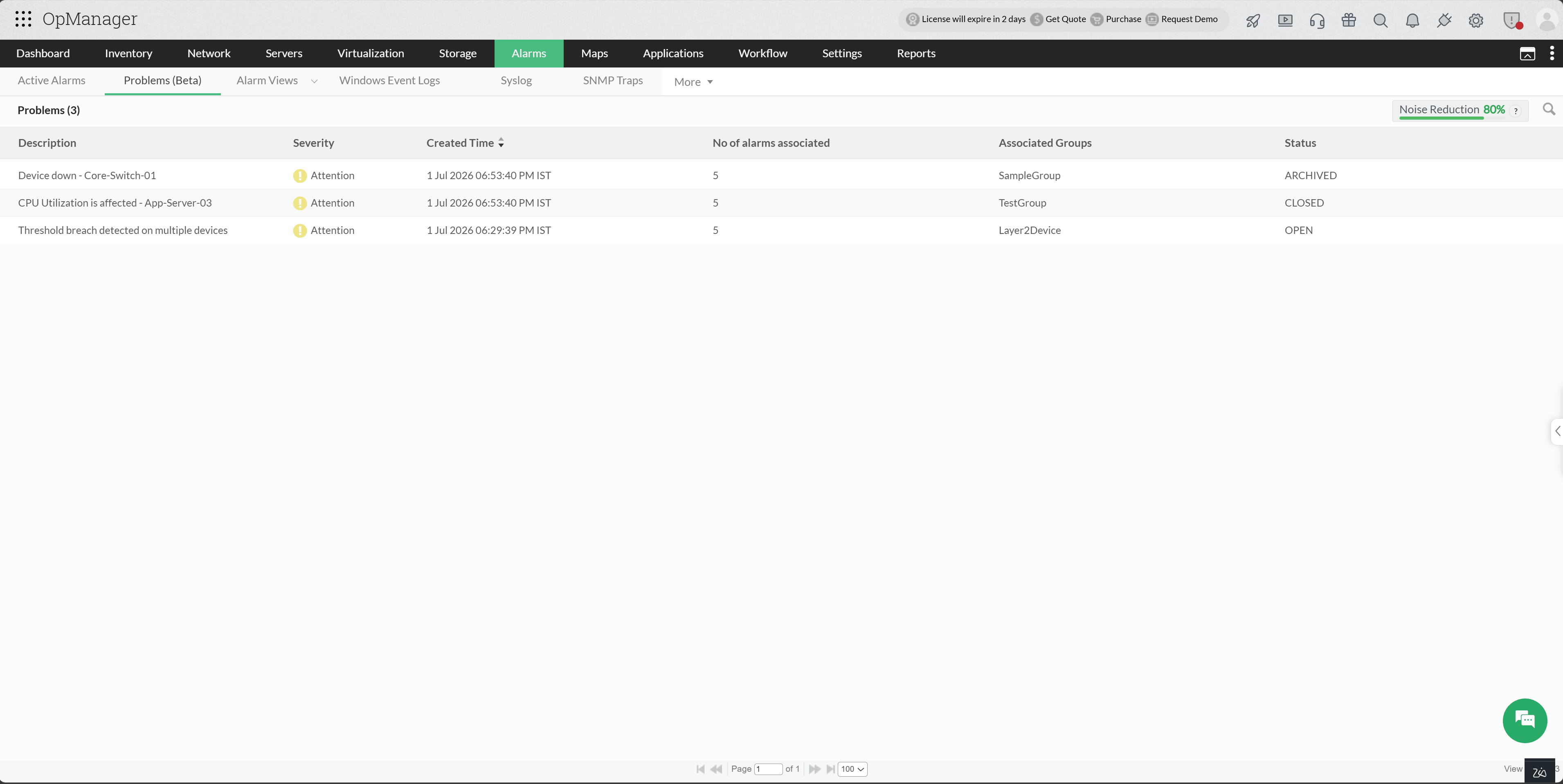 Problem Life Cycle in Event Correlation | ManageEngine OpManager