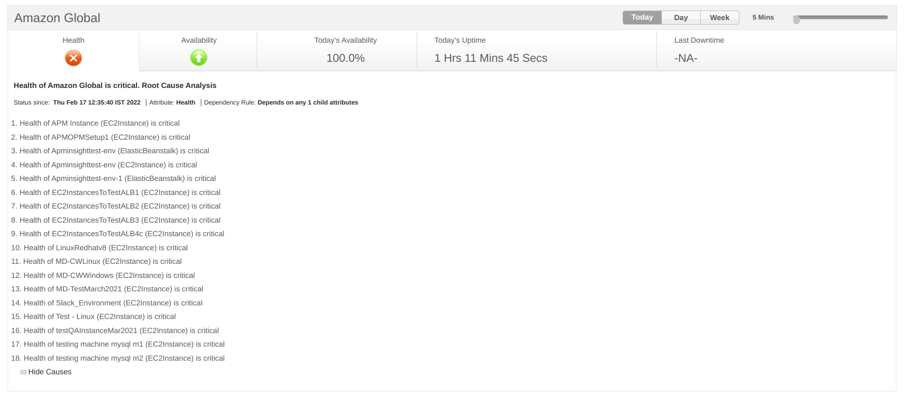 Route Cause Analysis Cloud Performance Monitoring Tools - ManageEngine Applications Manager