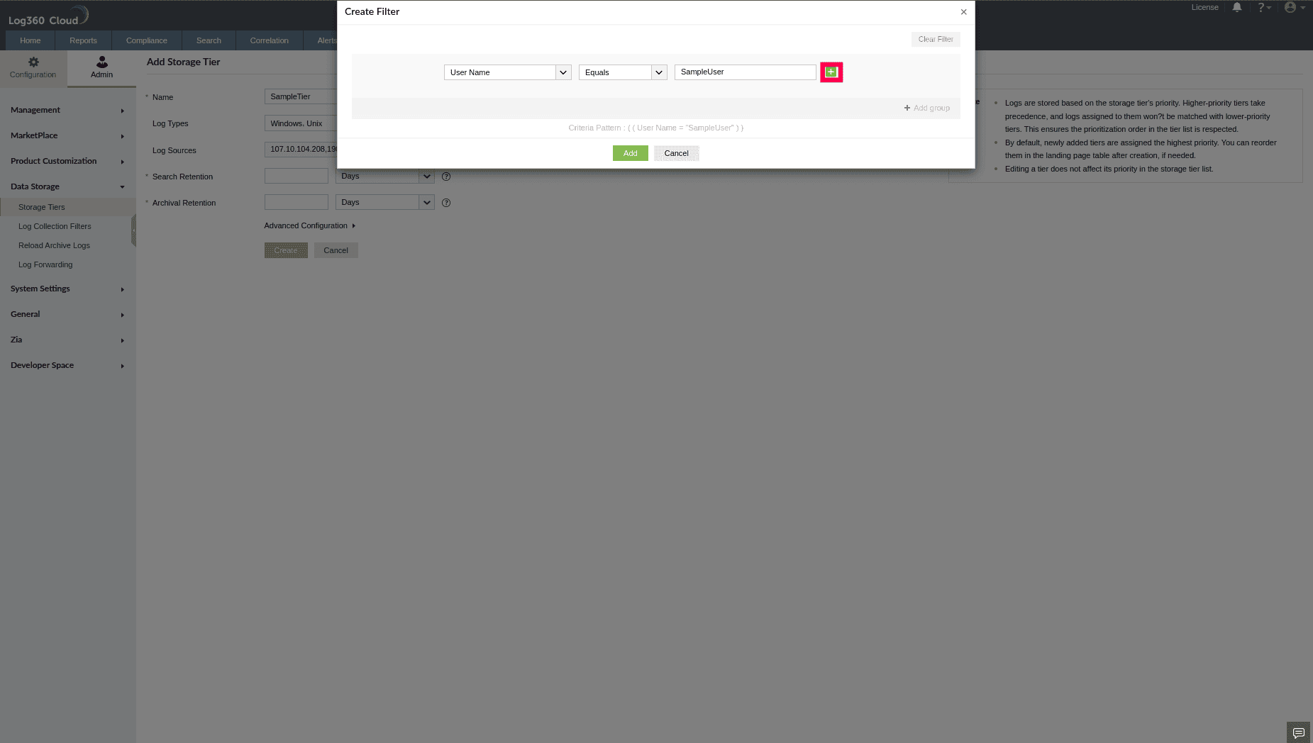 Configuring Storage Tiers