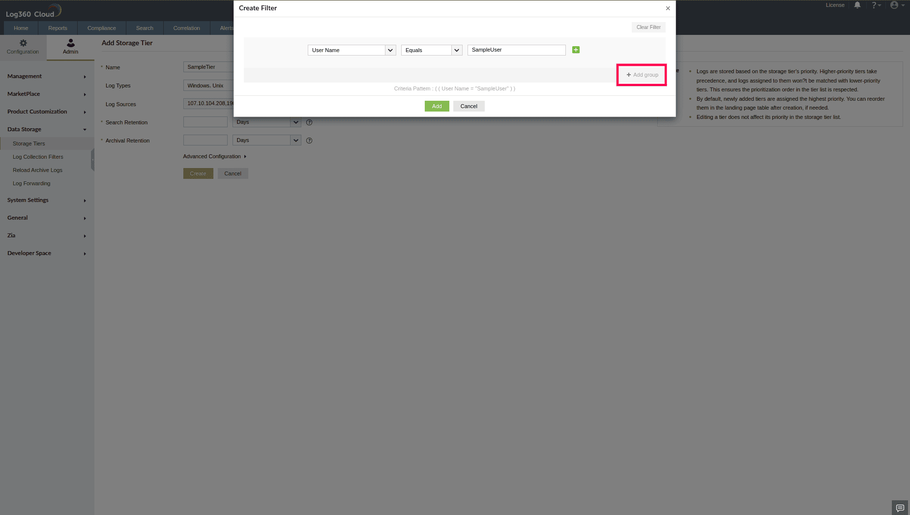 Configuring Storage Tiers
